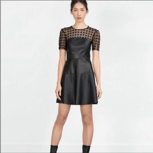 Zara Faux leather dress
